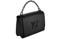 LOUIS VUITTON Twist Leather Shoulder Bag Crossbody Bag Handbag Medium Size Women's Black