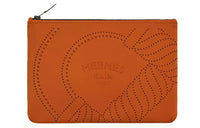 HERMES Polyamide With Spandex Storage Bag Medium Size Women's Tan