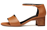 HERMES Demoiselle Strap Sandals Women's Brown