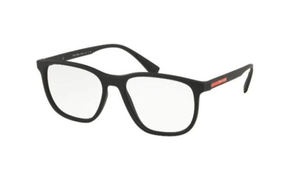 PRADA Acetate Square Eyeglass Frames Men's Black