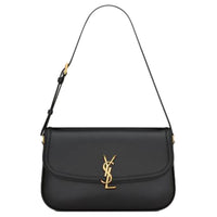 SAINT LAURENT Sheepskin Shoulder Bag Women's Black