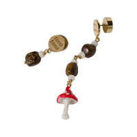 MIU MIU Brass Earrings Unisex Bronze