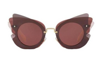 MIU MIU Round Sunglasses Women's Gold