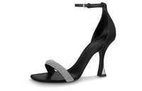 LOUIS VUITTON Sparkle One-Strap Sandals 9.5cm Women's Black