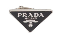 PRADA 925 Sterling Silver Earrings Women's Black