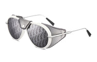 DIOR Irregular Shape Sunglasses Men's Silver