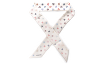 CHANEL Silk Scarves Women's White