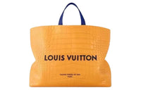 LOUIS VUITTON Crocodile Leather Tote Bag Shopping Bag Handbag Women's Orange