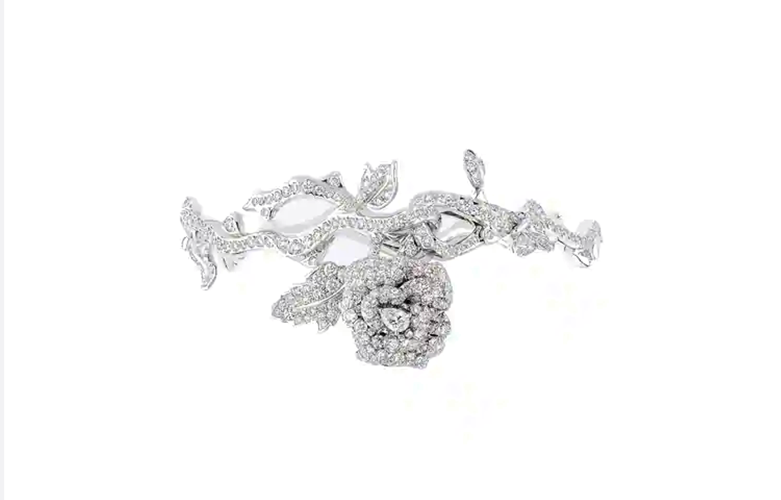 DIOR 18K White Gold Bracelets Women's Silver