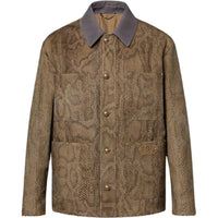 LOUIS VUITTON FW24 Leather Jacket Men's Brown