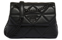 PRADA Soft Sheepskin Material Portable Crossbody Bag Shoulder Bag Women's Black