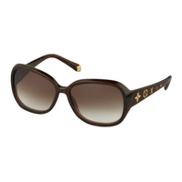 LOUIS VUITTON Acetate Square Sunglasses Women's Brown