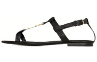 SAINT LAURENT CASSANDRA Strap Sandals Women's Black