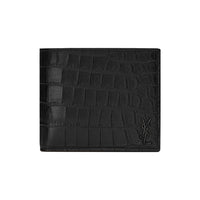 SAINT LAURENT Cow Leather Wallet Men's Black