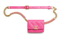 CHANEL Calfskin Fanny Pack Regular Women's Pink