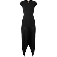 LOUIS VUITTON Embossed Monogram Pleated Dress