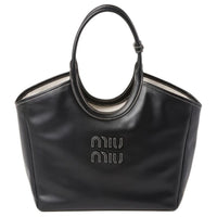 MIU MIU Leather Handbag Women's Black