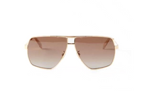 CELINE Metal Irregular Shape Sunglasses Men's Gold