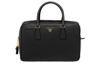 PRADA Cow Leather Handbag Women's Black