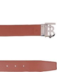 Burberry 26 TB Monogram Buckle Reversible Belt 'Black Tan' 8043247