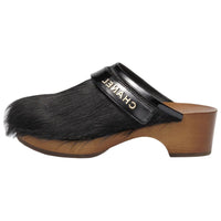 CHANEL NEIGE Ski Series Wrap toe Slippers Women's Black