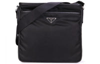 PRADA Nylon Fabric Crossbody Bag, Shoulder Bag Men's Black