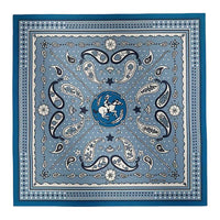 HERMES Silk Headwraps Unisex Blue