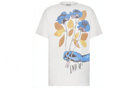 DIOR And Alex Foxton Printing Short Sleeve T-shirt White