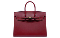 HERMES Birkin Madame Leather Handbag Women's Hermes Red