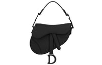 DIOR Saddle Cow Leather Saddle Bag Handbag Shoulder Bag Mini Women's Black