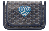 GOYARD Canvas With Leather Envelope Bag Crossbody Bag Shoulder Bag Unisex Dark Blue Patchwork Blue Small Heart