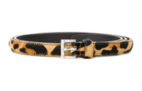 PRADA Leather Belts Unisex Khaki/Black
