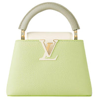 LOUIS VUITTON Capucines Taurillon Leather Shoulder Bag Crossbody Bag Handbag Mini Women's Light Green