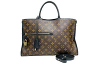 LOUIS VUITTON Tote Popincourt Monogram Mm Noir Black