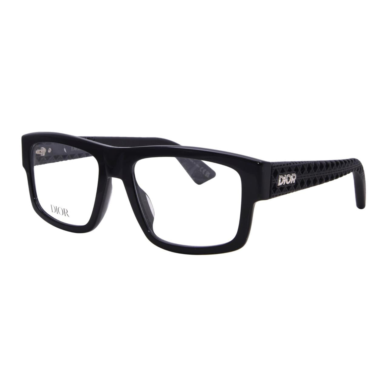 DIOR Plastic Rectangular Eyeglass Frames Men's Black