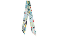 HERMES Silk Scarves Women's Dark Blue