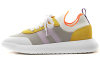 HERMES Crew Low Top Casual Shoes Women's Gray Yellow White