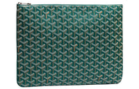 GOYARD SENAT Canvas With Leather Wallet, Toiletry Bag, Clutch Regular Unisex Green
