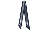 HERMES Silk Scarves Unisex Dark Blue & Black