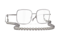 CHANEL Eyeglass Frames Women's Silver Gray