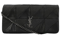 SAINT LAURENT Cow Leather Shoulder Bags Women's Black