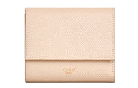 CELINE Classic Bo Grained Cow Leather Wallet Small Size Women's Nude