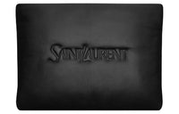 SAINT LAURENT Lambskin Clutch Large Size Men's Black