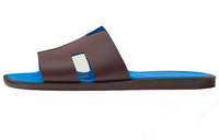 HERMES Stylish Sandals Men's Blue Brown