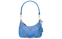 PRADA Fabric Handbag Shoulder Bag Regular Women's Blue