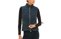 HERMES Vests Women's Blue With White Lettering