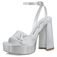 LOUIS VUITTON Shake Strap Sandals Women's Silver