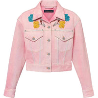 LOUIS VUITTON Embroidered Accent Denim Jacket