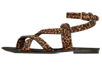 SAINT LAURENT Culver Strap Sandals Women's Leopard