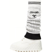 CHANEL Mid Calf Socks Women's 1 Pack White